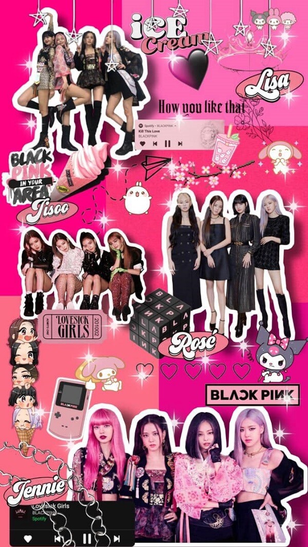 hình nền blackpink chibi cute 1