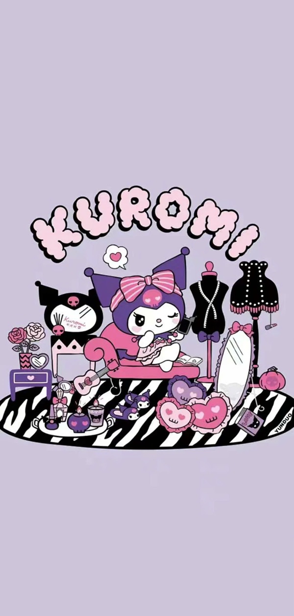 Hình nền Kuromi cute cho điện thoai 8