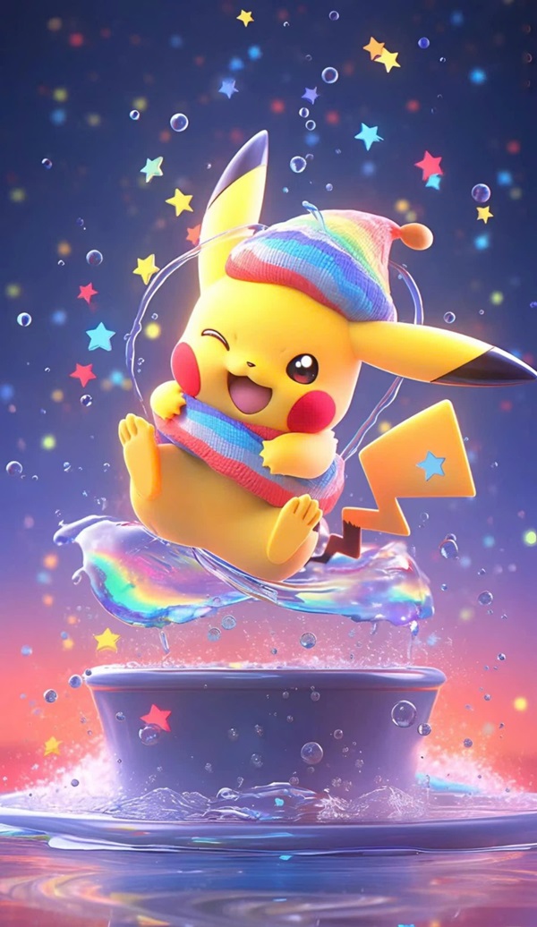 Hình nền pikachu cute 3D cho điện thoai 10