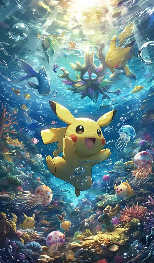 Hình nền pikachu cute 3D cho điện thoai 13