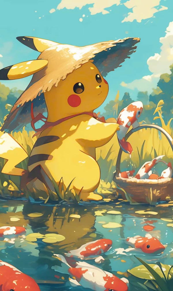 Hình nền pikachu cute 3D cho điện thoai 5