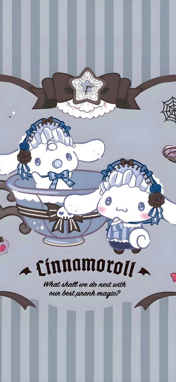 hình nền cinnamoroll nền xám