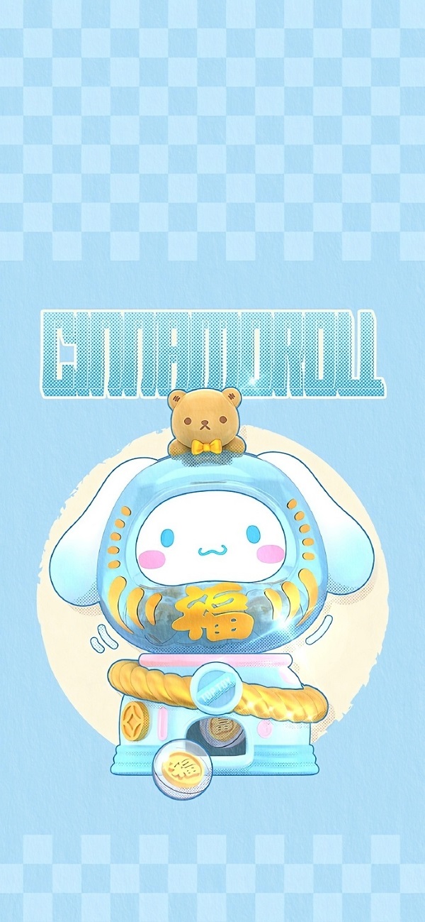 hình nền cinnamoroll nền màu xanh