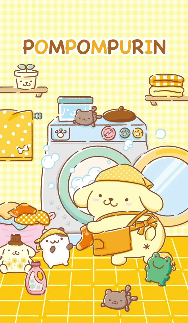 Hình nền Pompompurin tinh nghịch đáng yêu 5