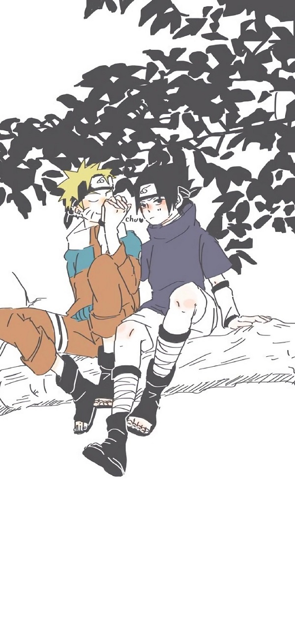 Ảnh  Uzumaki Naruto và Sasuke thơm tay