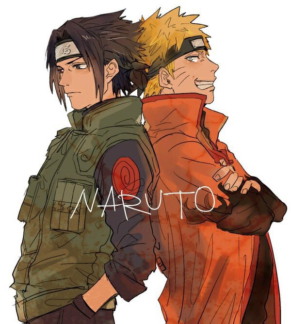 Ảnh  Uzumaki Naruto và Sasuke dựa lưng nhau