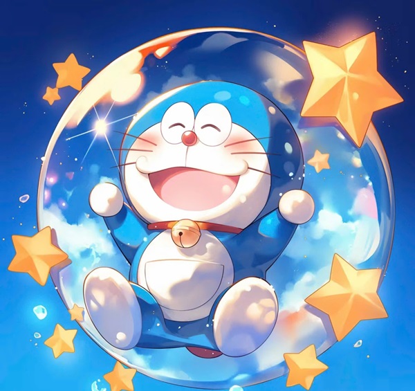 Avatar xanh dương doreamon 25