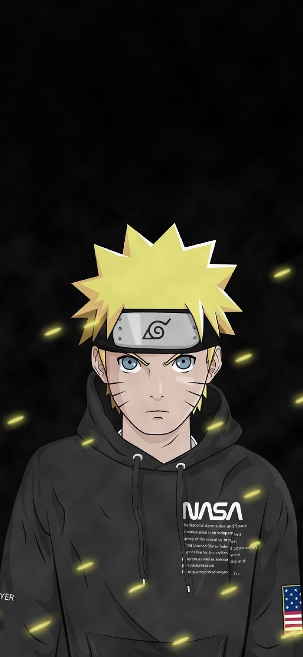 Hình nền Uzumaki Naruto nền đen