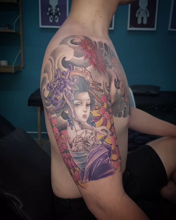 geisha hình xăm 4