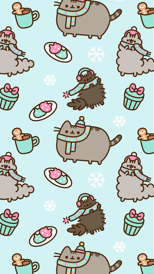 Hình nền mèo Pusheen cho điện thoại 6