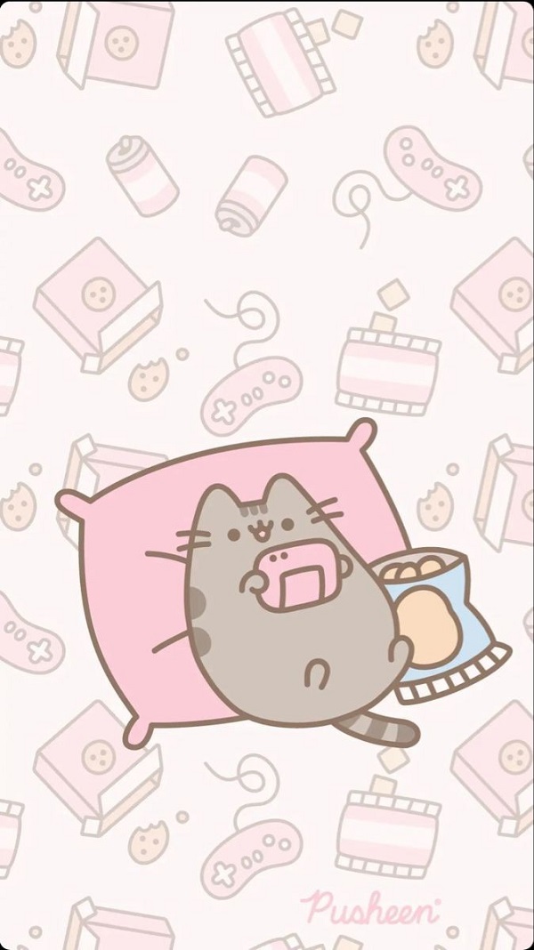 Hình nền mèo Pusheen cho điện thoại 12