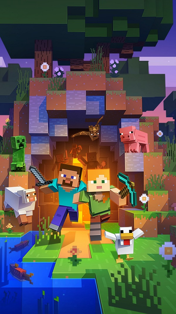 Hình nền Minecraft 4k cho điện thoại 3