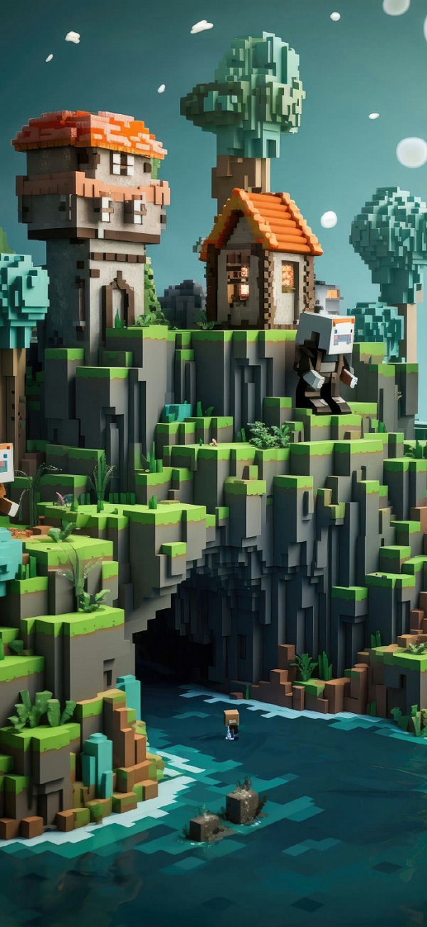 Hình nền Minecraft 4k cho điện thoại 14