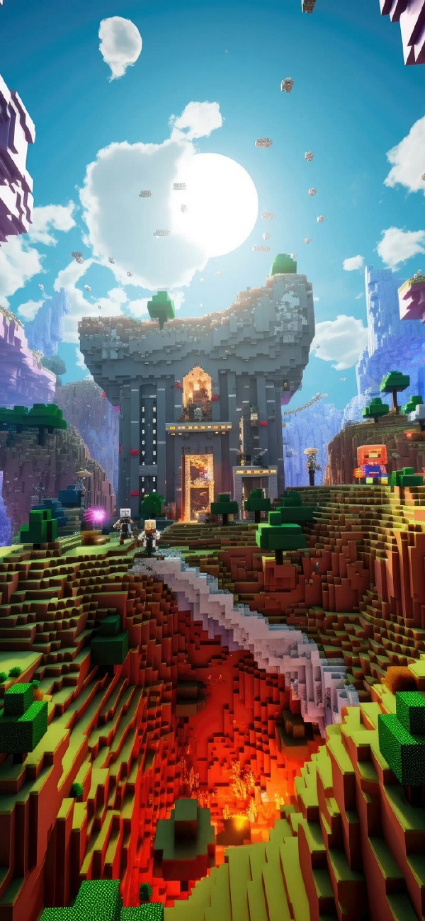 Hình nền Minecraft 4k cho điện thoại 16