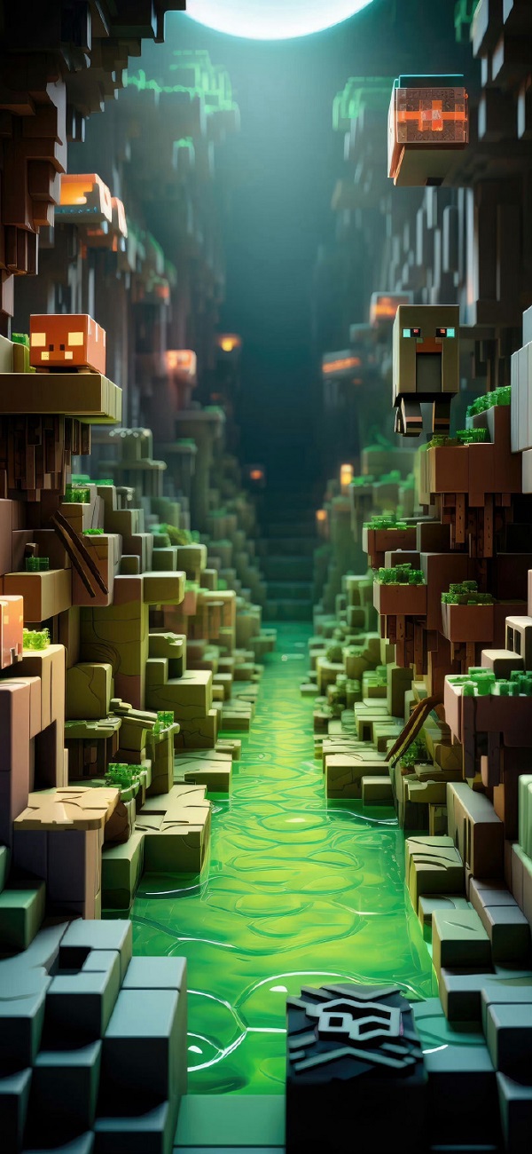 Hình nền Minecraft 4k cho điện thoại 9