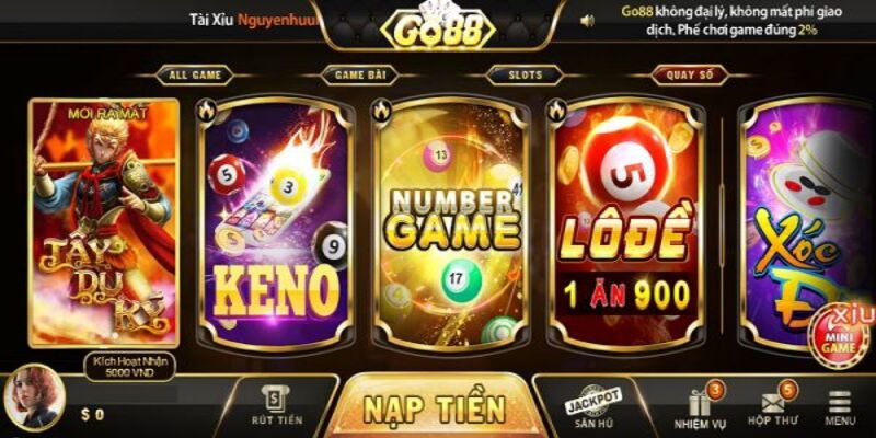 Tải game tài xỉu Go88 mang lại nhiều lợi ích hấp dẫn cho bet thủ