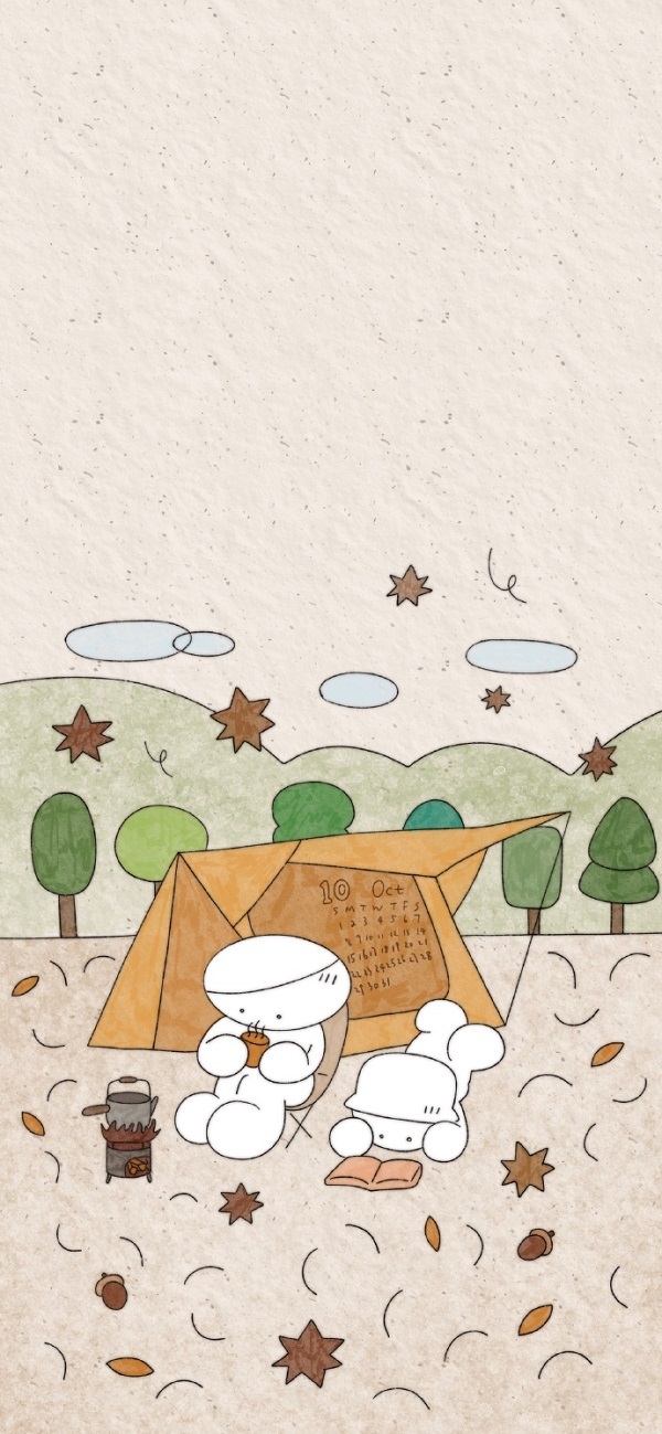 Hình nền camping cute, dễ thương 8