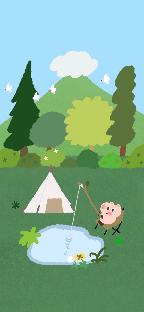 Hình nền camping cute, dễ thương 6