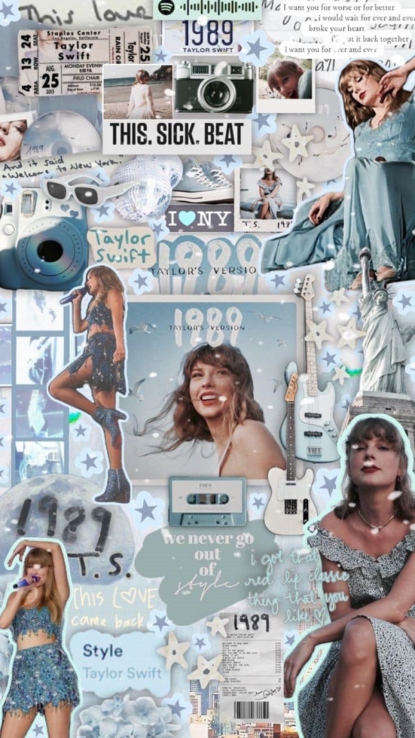 Hình nền Taylor Swift phong cách retro 4