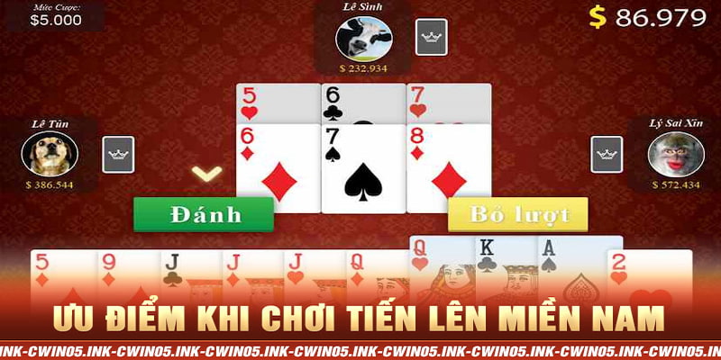 Ưu điểm khi chơi Tiến lên miền Nam tại Cwin05