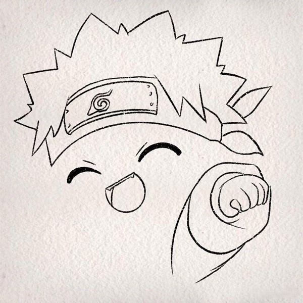 Cách vẽ chibi Naruto 4