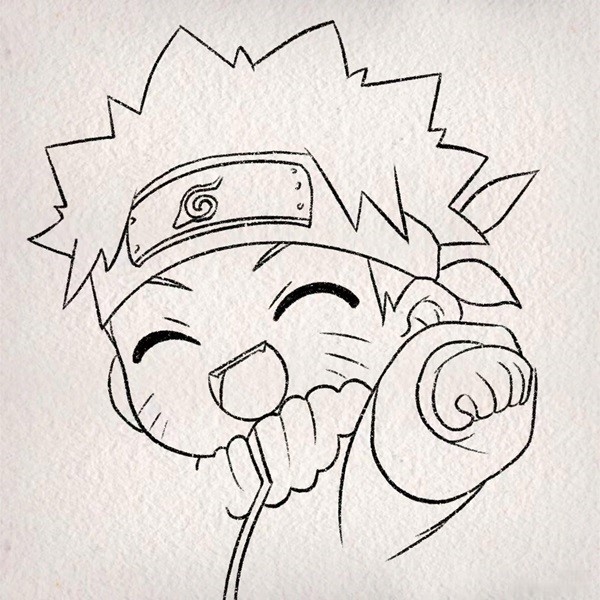 Cách vẽ chibi Naruto 5