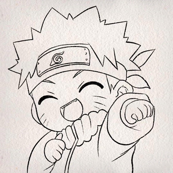 Cách vẽ chibi Naruto 6