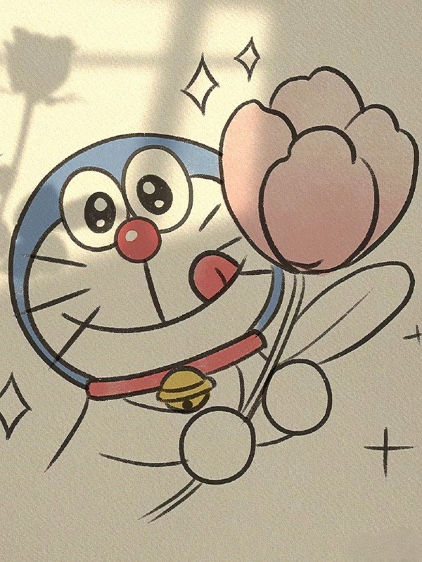 Cách vẽ Doraemon cute 1