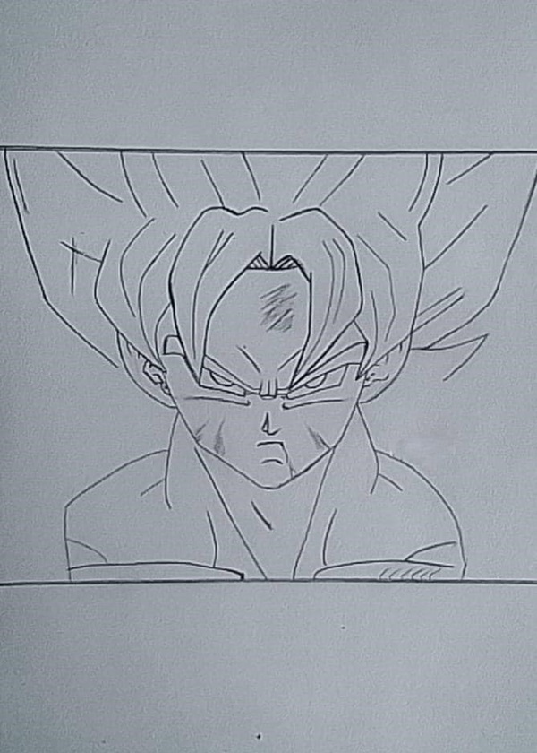 Cách vẽ Goku dễ nhất 11