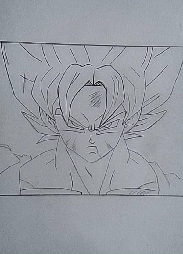 Cách vẽ Goku dễ nhất 12