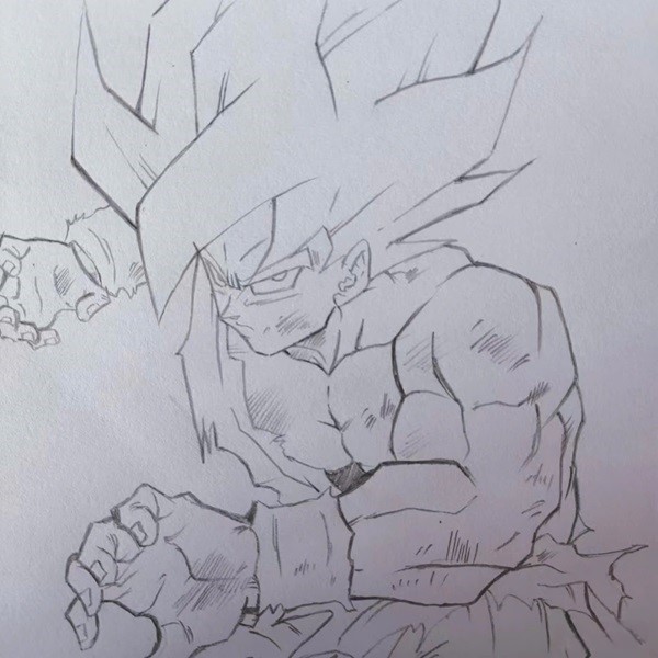 Cách vẽ Goku đẹp 1