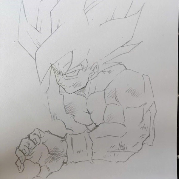 Cách vẽ Goku đẹp 7