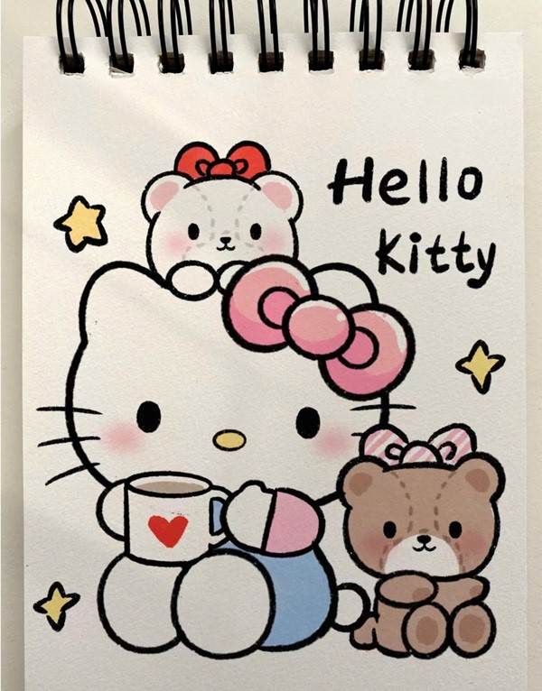 Cách vẽ hello kitty đẹp 1