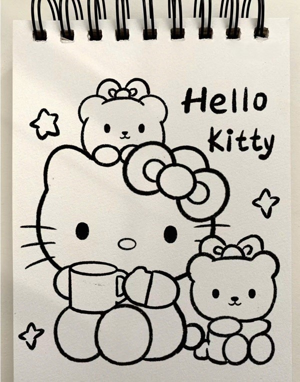 Cách vẽ hello kitty đẹp 8