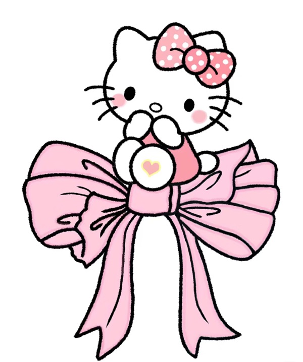 Cách vẽ Hello Kitty