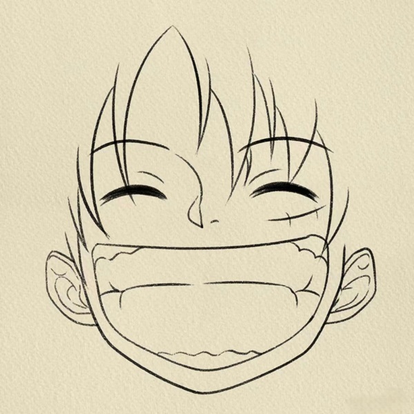 Cách vẽ luffy đơn giản 4