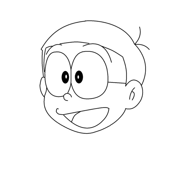 Cách vẽ Nobita cute 4