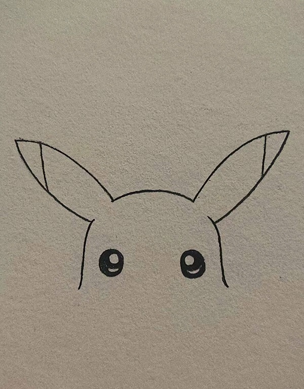 Cách vẽ pokemon Pikachu 4