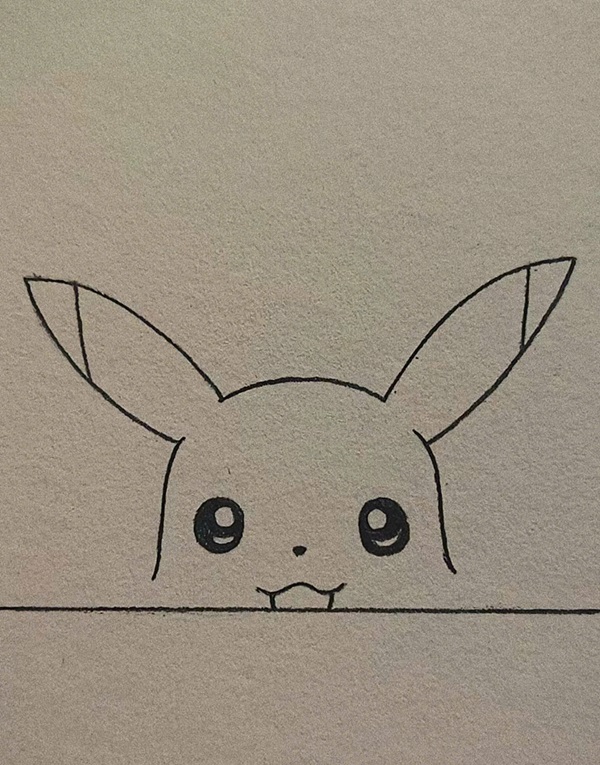 Cách vẽ pokemon Pikachu 6