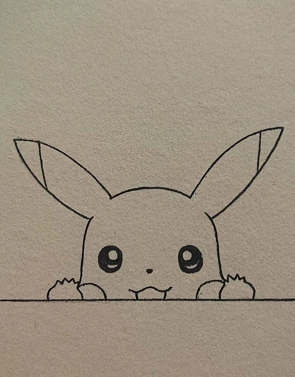 Cách vẽ pokemon Pikachu 7