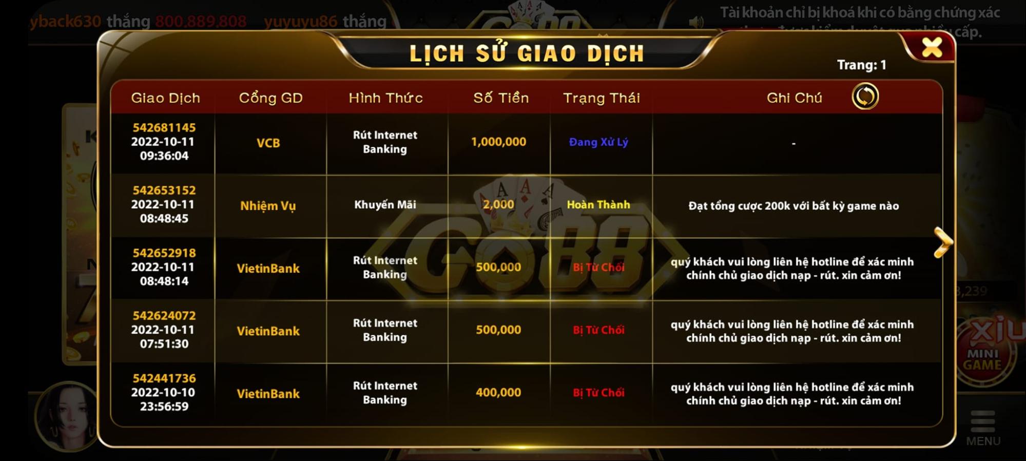 Hướng dẫn nạp tiền Go88 thông qua ví điện tử