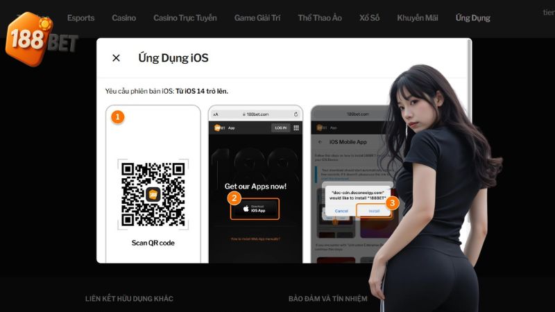 Hướng dẫn tải app 188bet ios