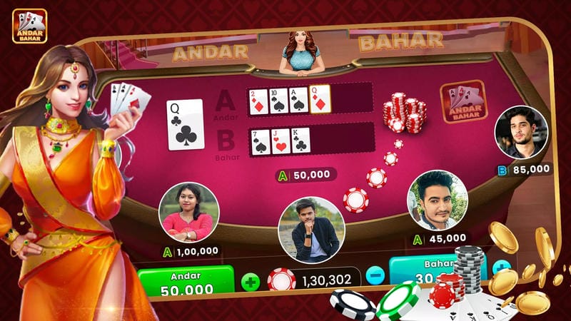 Giao diện bàn cược Andar Bahar chuyên nghiệp tại nhà cái W88