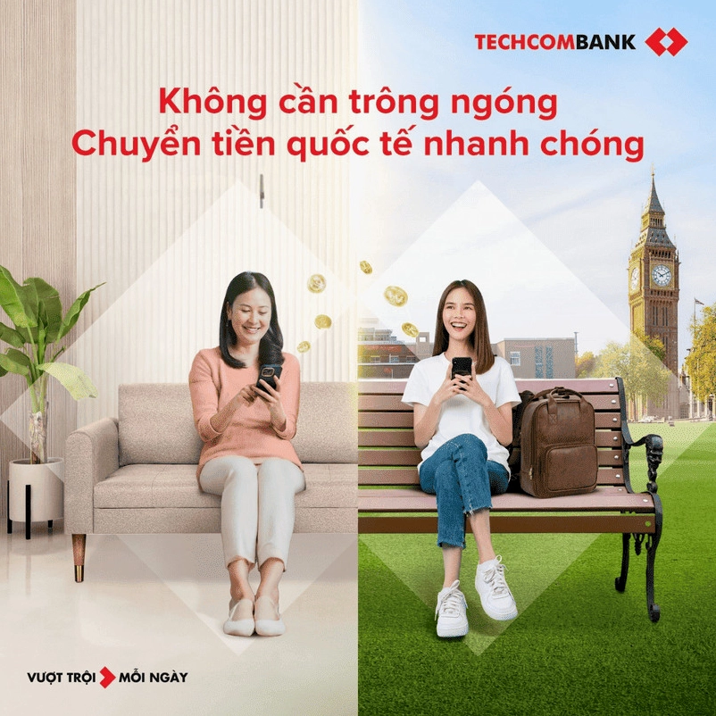 Gửi tiền quốc tế nhanh chóng với Techcombank.